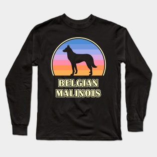 Belgian Malinois Vintage Sunset Dog Long Sleeve T-Shirt